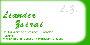 liander zsirai business card